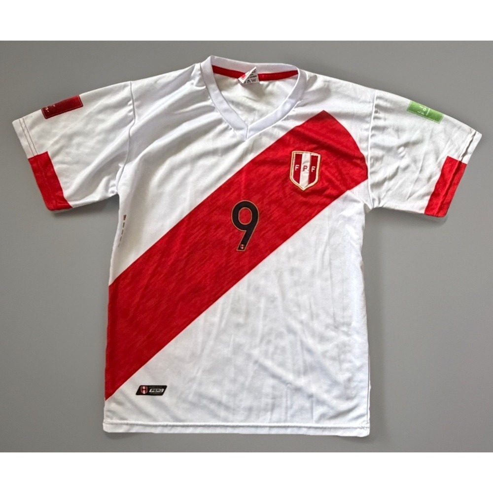 Peru National Team Replica Soccer Jersey Short Sleeve FIFA Lapadula Small JBHS